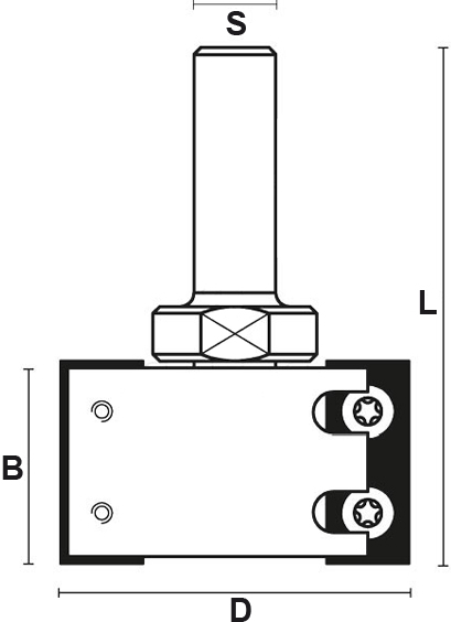 schema tecnico frese coltellini Klein per scanalature