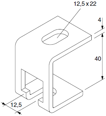 schema tecnico gancio AHB Fischer