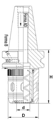 schema tecnico mandrino serraggio forte MAS BT AD/B LTF