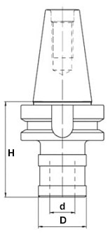 schema tecnico mandrino portamaschi MAS BT AD/B LTF