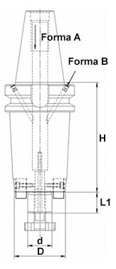 schema tecnico mandrino portapinza MAS BR AD/B LTF