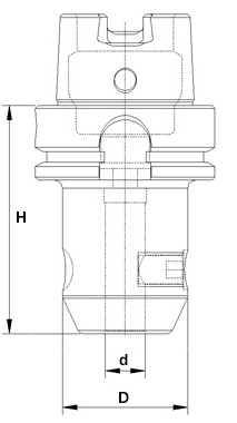 schema tecnico mandrino portapinza Weldon DIN 69893 LTF