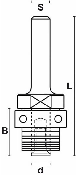 schema tecnico mandrino a scomparsa per frese Klein