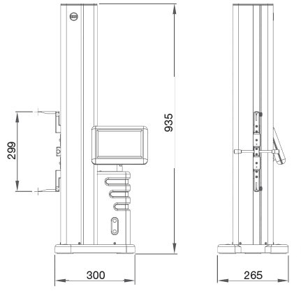 schema tecnico misuratore altezze MAB602 LTF Borletti