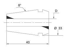 schema tecnico pinza ER32 LTF