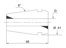 schema tecnico pinza ER40 LTF