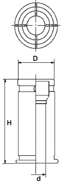 schema tecnico pinza cilindrica LTF