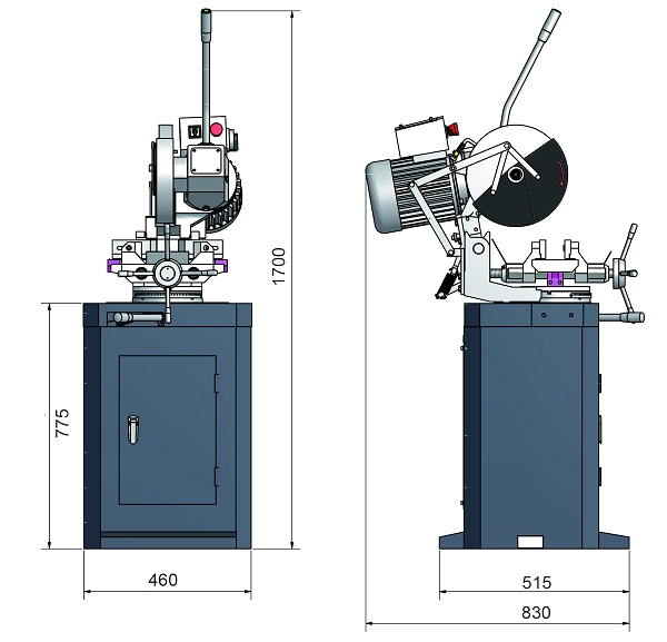 schema tecnico segatrice circolare CS 275 Optimum