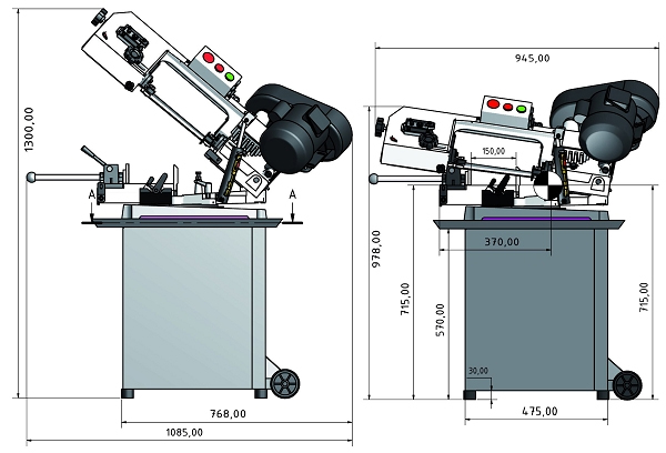 dettaglio segatrice S 131GH Optimum