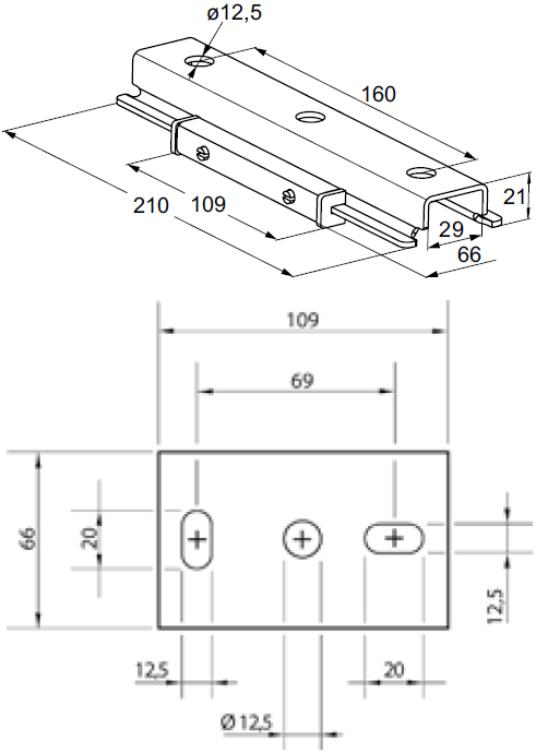 schema tecnico slitta FSC 1 Fischer