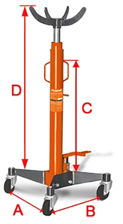 Schema tecnico sollevatore fossa GH 1500 PRO Unicraft