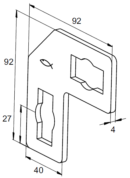 schema tecnico staffa PFFF 2L Fischer