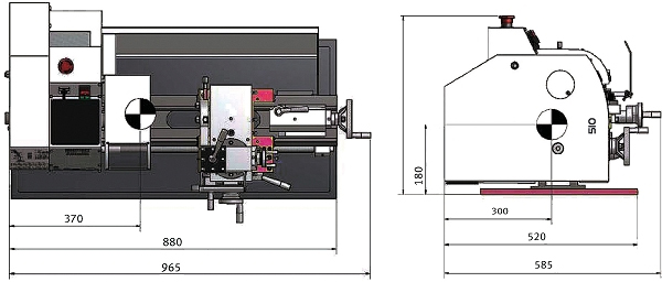 schema tecnico tornio parallelo TU 2304 Optimum