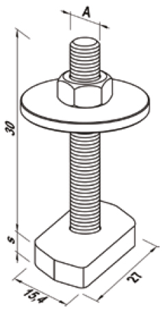 schema tecnico vite rombo FCS M10 Fischer