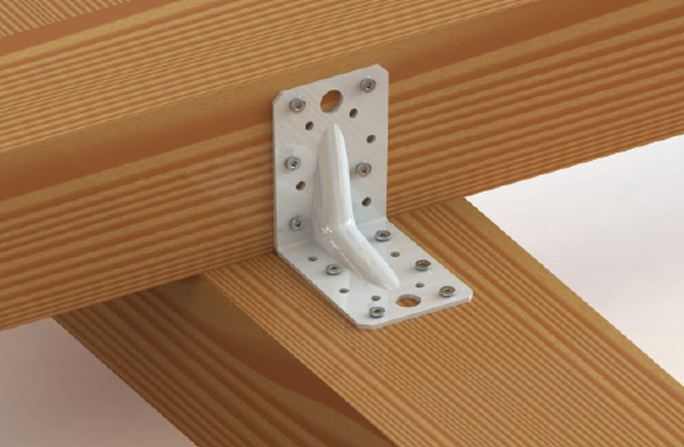Dettaglio installazione piastra ABR-YZ Simpson Strong-Tie