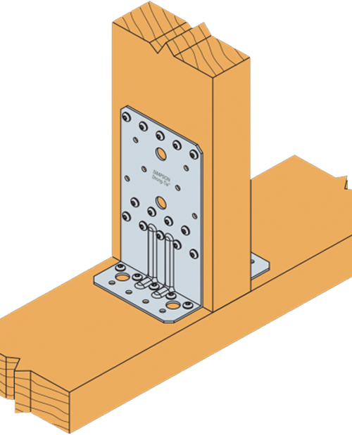 Dettaglio installazione piastra ABR170 Simpson Strong-Tie