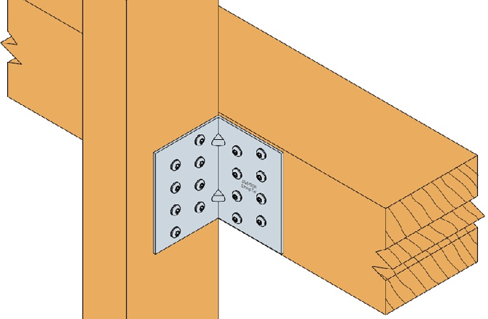 Dettaglio installazione piastra AA60280 Simpson Strong-Tie