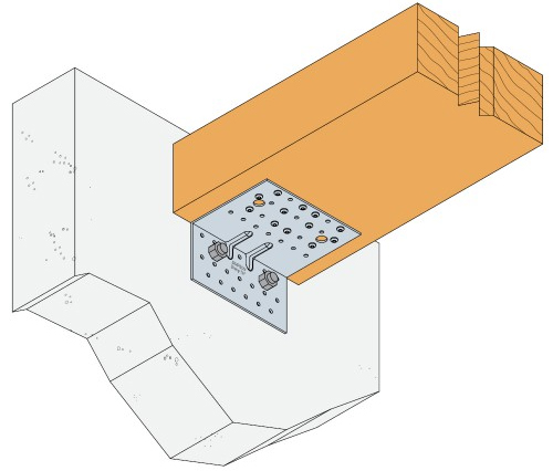 Dettaglio installazione piastra AG922 Simpson Strong-Tie