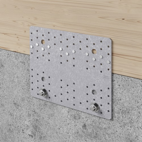 Dettaglio installazione piastra NPB255 Simpson Strong-Tie