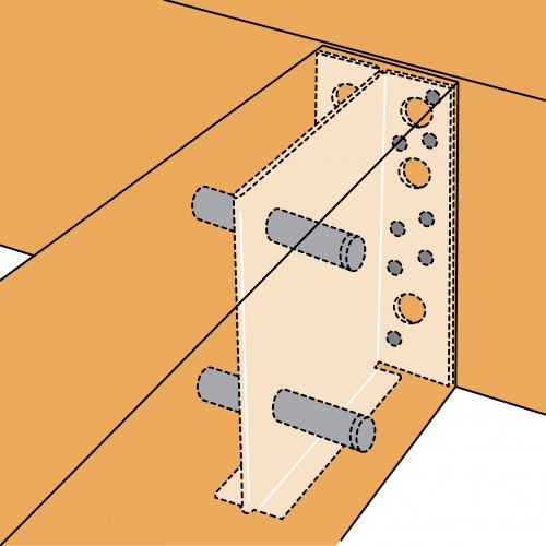 Dettaglio installazione spinoto STD Simpson Strong-Tie