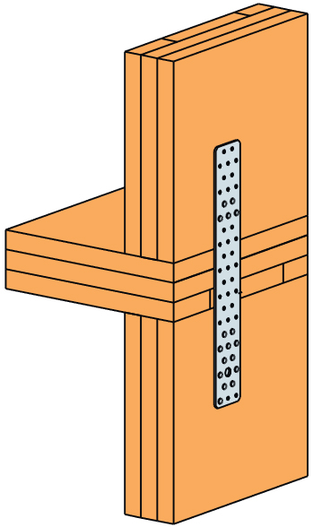 Dettagli installazione piastra NPB Simpson Strong-Tie