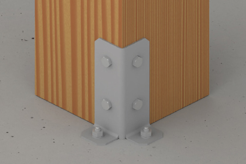 Dettaglio installazione portapilastro PPJL Simpson Strong-Tie