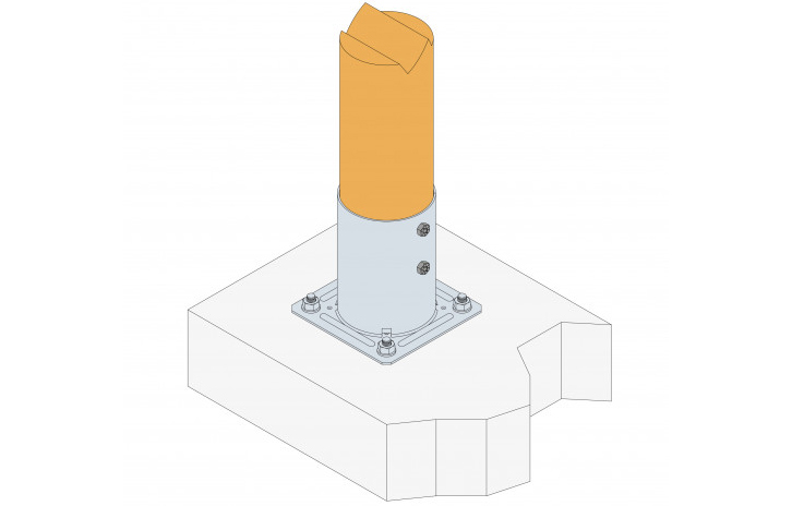 Dettaglio installazione portapilastro PPJRB Simpson Strong-Tie