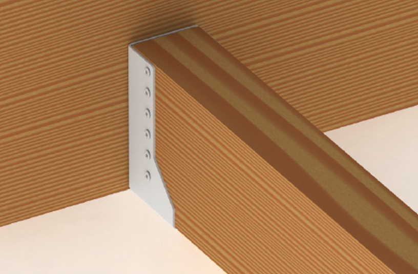 Dettaglio installazione scarpa ancoraggio interna BSIN-YZ Simpson Strong-Tie