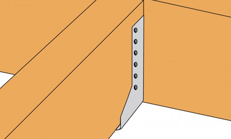 Dettaglio installazione scarpa ancoraggio interna SAI Simpson Strong-Tie