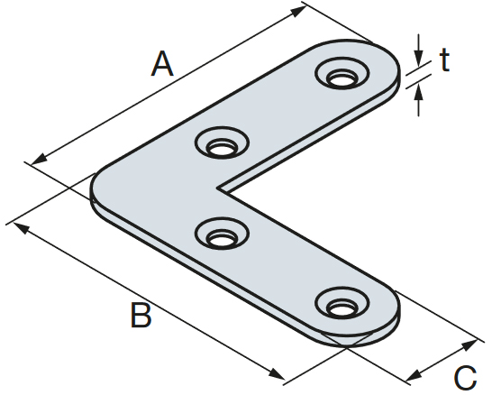 Schema tecnico angolari ECP Simpson Strong-Tie