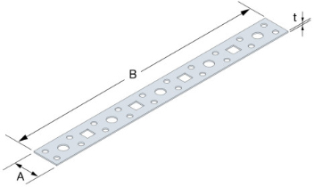 Schema tecnico bandella FP Simpson Strong-Tie