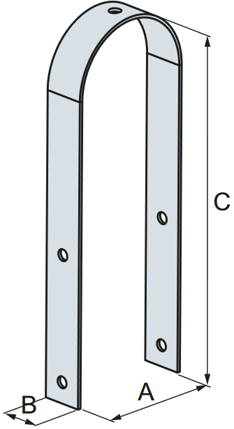 Schema tecnico ferro ARC Simpson Strong-Tie