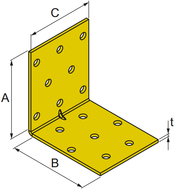 Schema tecnico piastra ANP-YZ Simpson Strong-Tie