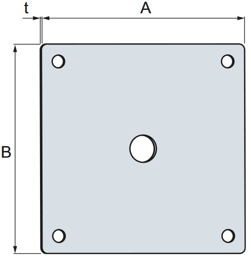 Schema tecnico piastra fissaggio PLPP150 Simpson Strong-Tie