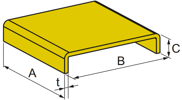 Schema tecnico piastra portapilastro SP Simpson Strong-Tie