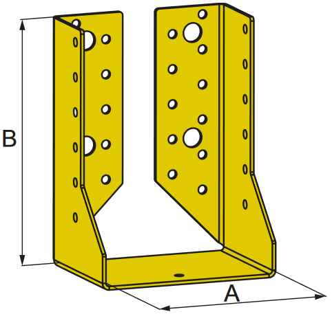 Schema tecnico scarpa ancoraggio interna BSIN-YZ Simpson Strong-Tie