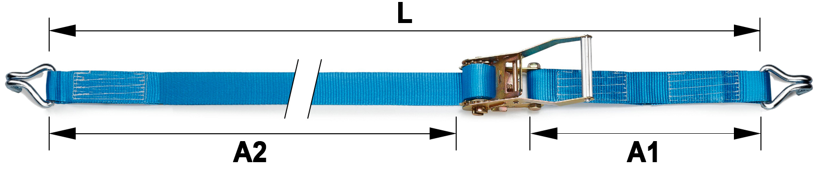 Schema tecnico cinghia di ancoraggio CR50 Strops