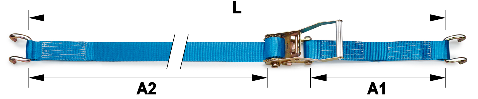 Schema tecnico cinghia di ancoraggio CR50 Strops