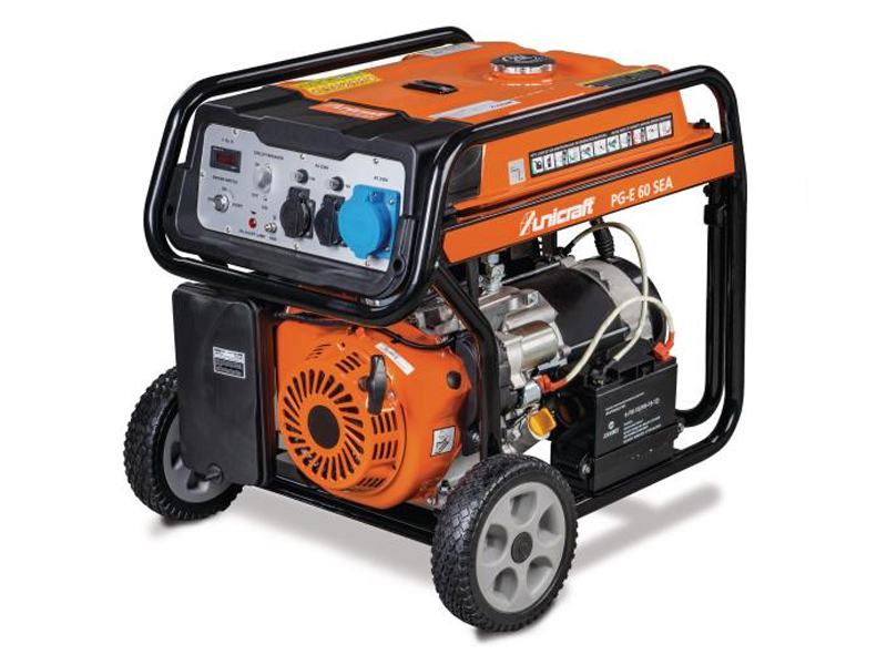 Generatore di corrente a benzina Unicraft PG-E 60 SEA 230V 5,5kW, serbatoio 25lt