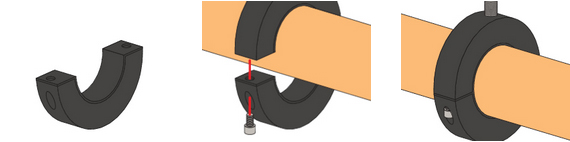 illustrazione istruzioni collare KFT Fischer