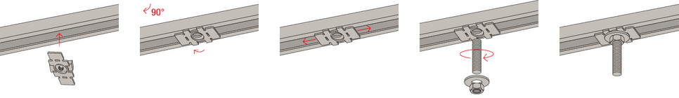 illustrazione istruzioni dado FCN Clix M10 Fischer