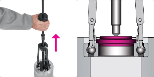 Estrattore di cuscinetti meccanico - simatool BP 160 - simatec AG - a 2  bracci / autocentrante / interno