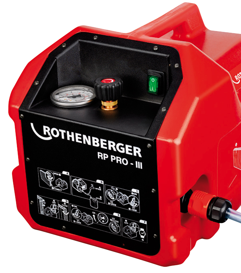 utilizzo pompa provaimpianti RP PRO III Rothenberger