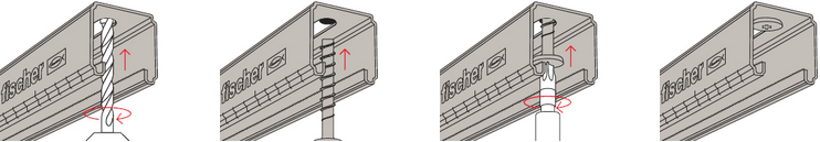 illustrazione istruzioni profilo montaggio FLS Fischer