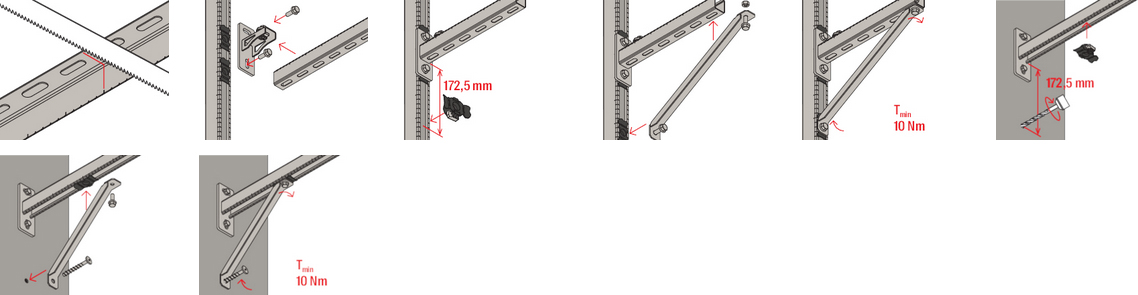 illustrazione istruzioni rinforzo profili WS 31 Fischer