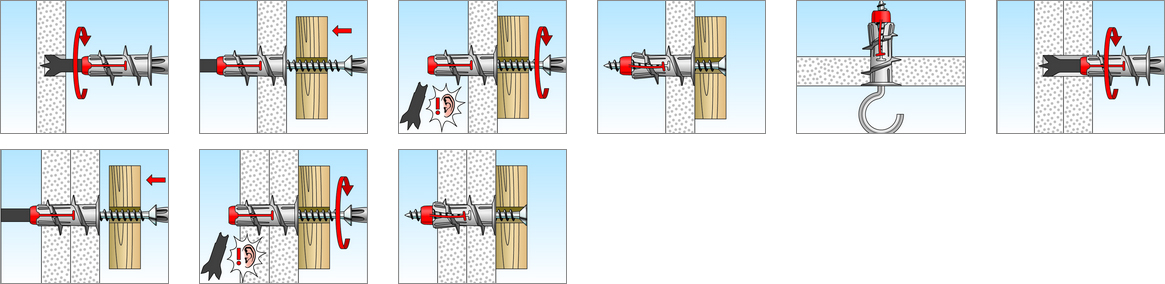 illustrazione utilizzo tassello Duoblade Fischer