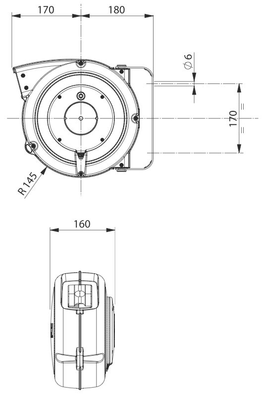 Schema tecnico avvolgitore Zeca 4315/S