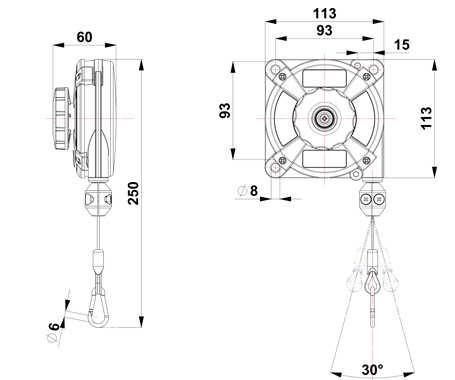 Schema tecnico bilanciatore Zeca 631