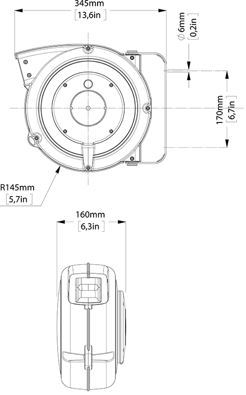 Schema tecnico avvolgitubo Zeca 804