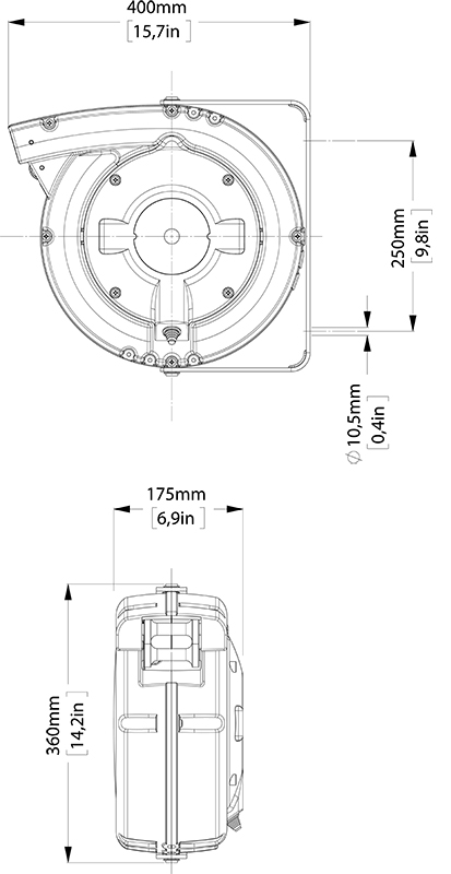 Schema tecnico avvolgitubo Zeca 813/8